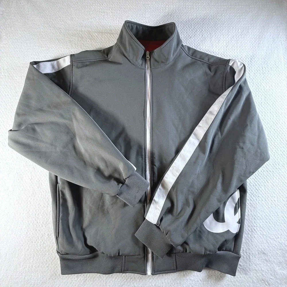 Walgreens Full Zip Fleece Track Jacket Mens XL Gray High Performance Uniforms - Picture 2 of 6